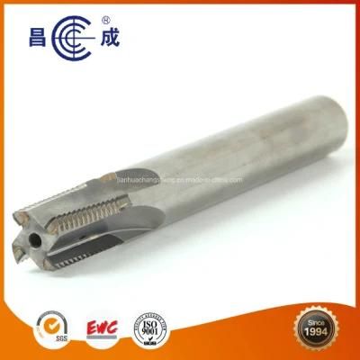 PCD Insert Straight Slot 4 Flutes Thread End Mill for Machining Thread