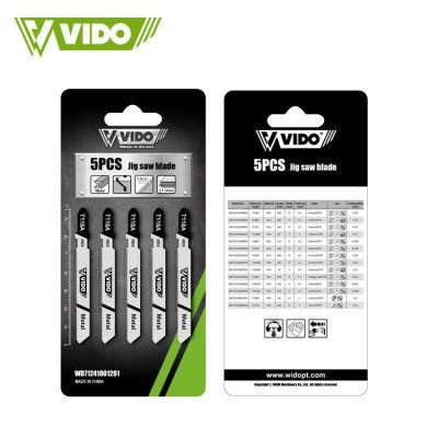 Vido HSS M2 Hcs T-Shank Medium Metal Jig Saw Blades for Wood Cutting