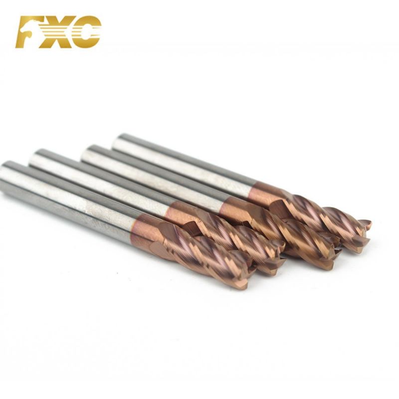 Tungsten Carbide HRC55 4 Flutes Corner Radius Milling Tool