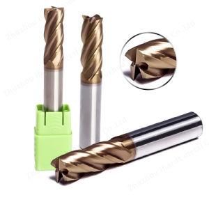 High Quality Tin Coating 60HRC 4 Flutes Carbide End Mill