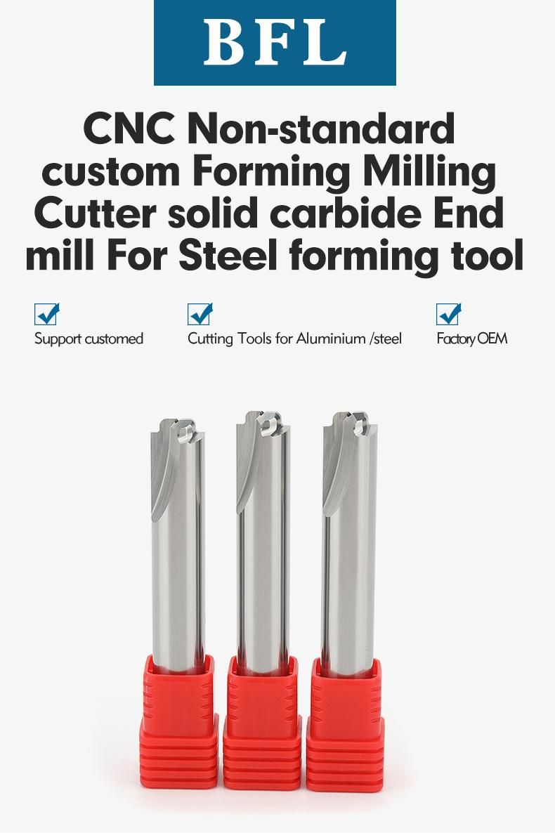 Bfl CNC Non-Standard Custom Forming Milling Cutter Solid Carbide End Mill for Steel Forming Tool