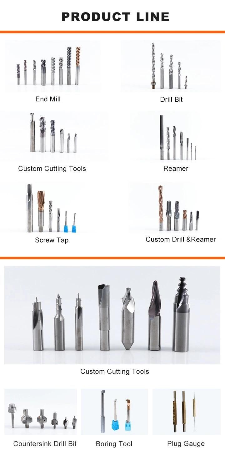 HRC 50 Solid Carbide Cutter 2 Flutes End Mill Cutting Tools