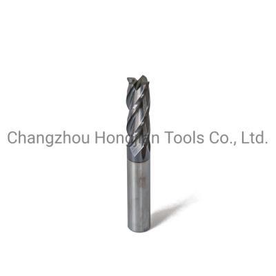 4 Flutes Tungsten Carbide End Mills with Helix 45 Degree