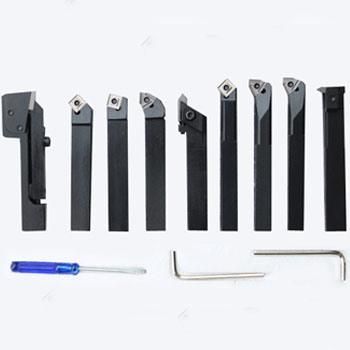 9PCS Manual Turning Cutting Tools for External or Internal Cutting on Lathe
