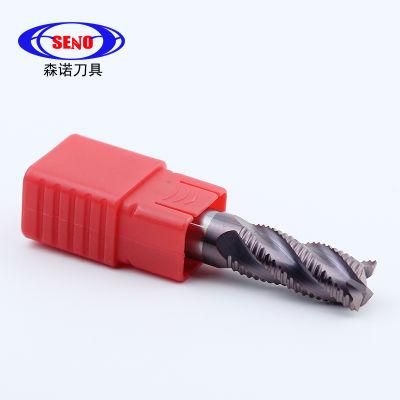 CNC Indexable Cemented 4flutes Flat Roughing HRC55 Endmill for Steel