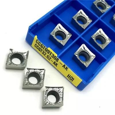 High Wear Resistance Tungsten Carbide Insert Ccmt09t304 Ccmt09t308 Ccgt09t304 Ccgt09t302 Cutting Tools for CNC Lathe Machine Aluminum Inserts