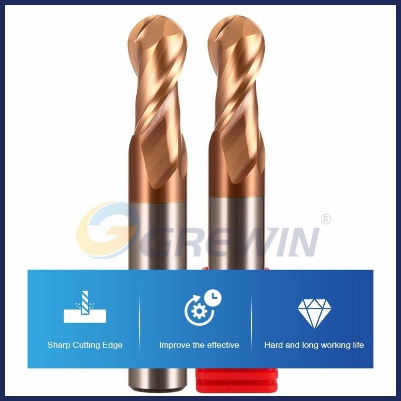 Gw Carbide-HRC50 Solid Carbide 2f Ballnose End Mill