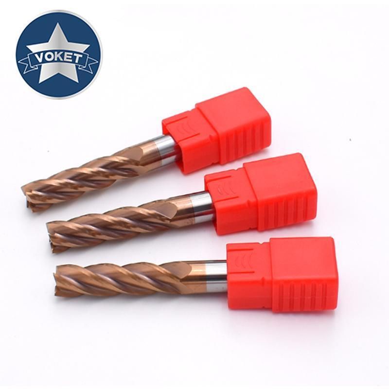55° Long Shank 75L 100L HRC60 Solid Tungsten Carbide End Mill 4 Flutes Square Mlls Milling Cutter 4mm 6mm 8mm 10mm 12mm