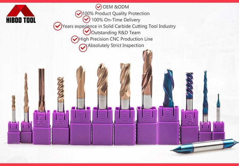 HRC58 Solid Square Carbide End Mills with Tisin Coated