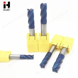 High Hardness 4 Flutes Tialn Coated Solid End Mills for Metal Machining HRC65