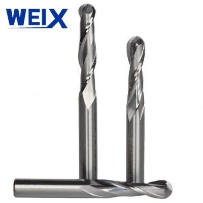 Weix Manufacture Solid Carbide Ball Nose Spiral Milling Cutter End Mill Wood Working