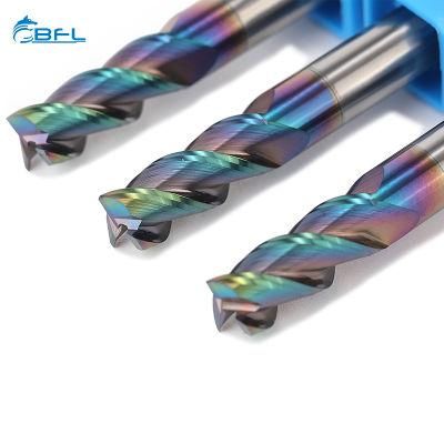 3 Flutes Solid Carbide Milling Cutter CNC Endmills for Aluminum Color Coated
