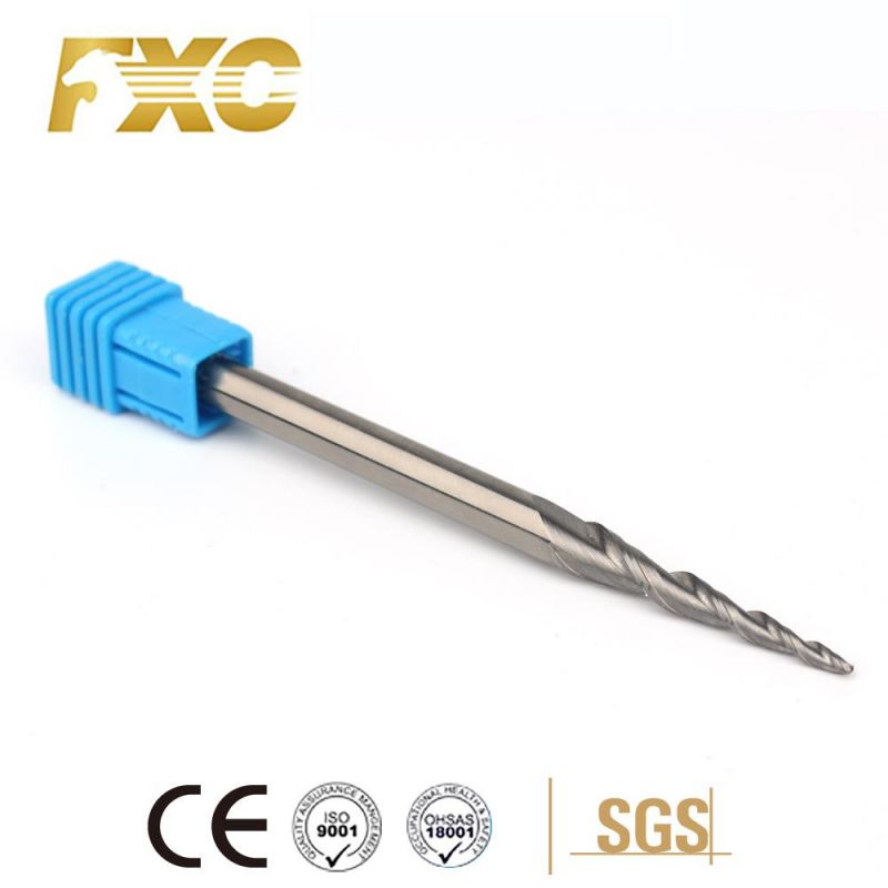 Solid Carbide High Precision Taper Milling Cutter for Aluminum