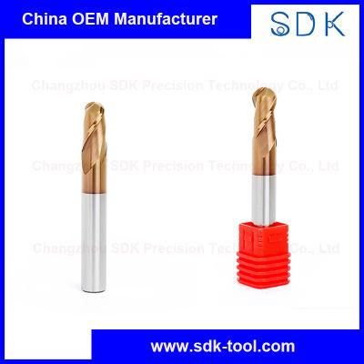 2 Flute Solid Carbide Ball Nose End Mills for Steel