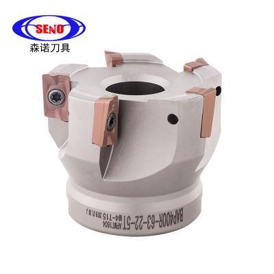 Seno Good Performance Indexable CNC Lathe Machine Face Milling Cutter Head Bap 400r 63-22-4t