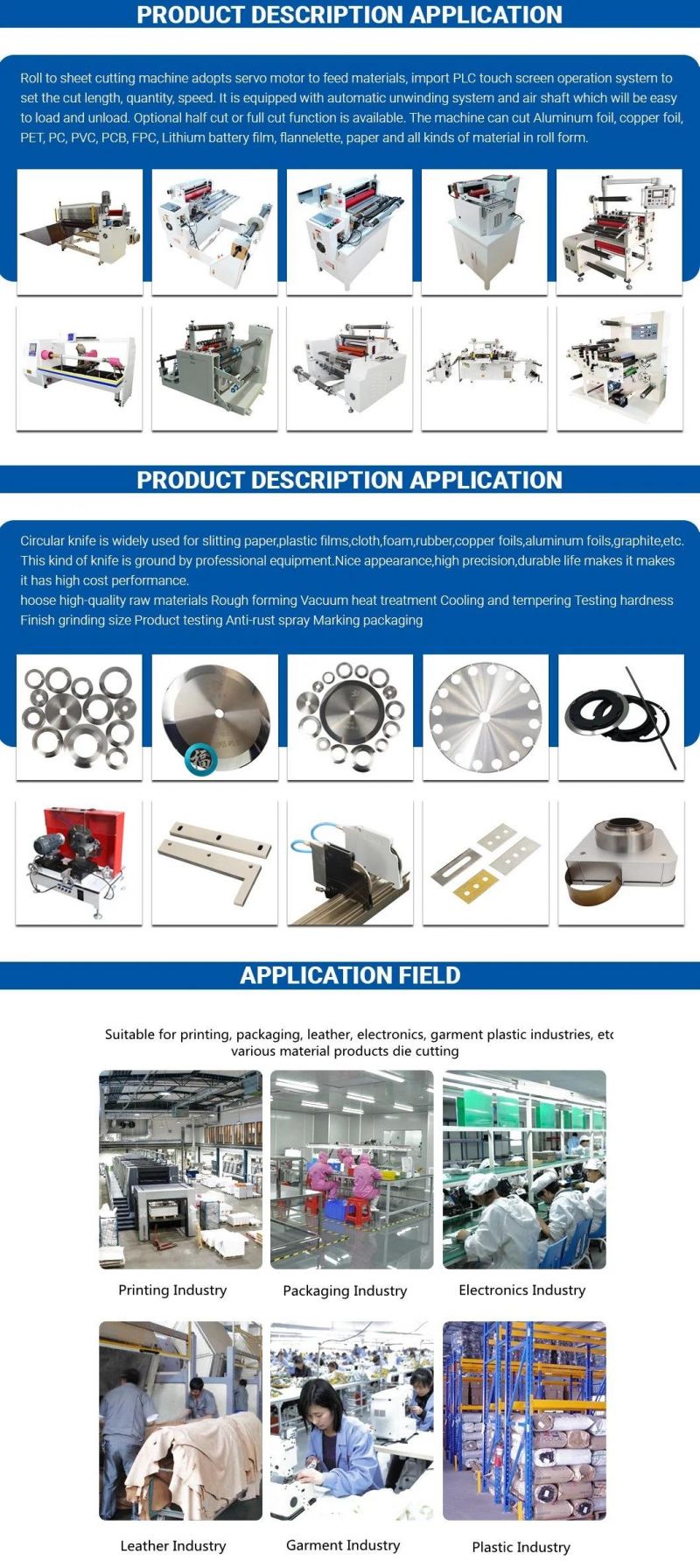 25.4, 32, 38mm Rotary Rubber Cutting Circular Cut Blade with CE Good Price