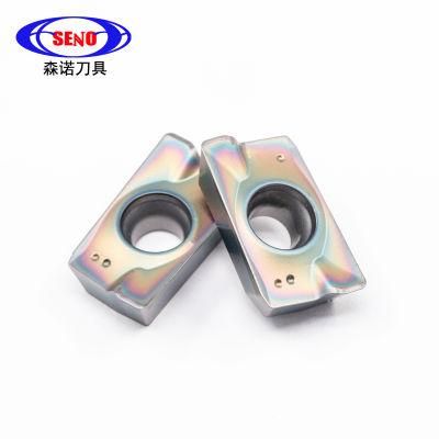 China Manufacturer Good Stability Indexable Cemented Milling Inserts Apmt1604pder with Royal Blue Coating