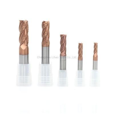 Standard HRC55 4 Flutes Solid Carbide Roughing Cutting Tools for Steel