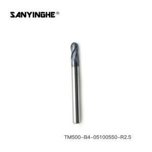 Tungsten Carbide 5mm Ball Nose End Mill HRC45 Four Flute CNC Cutter