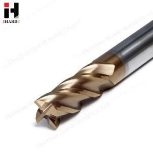 High Quality Aitin Coating 4 Flutes Carbide End Mill for Alloy Steel