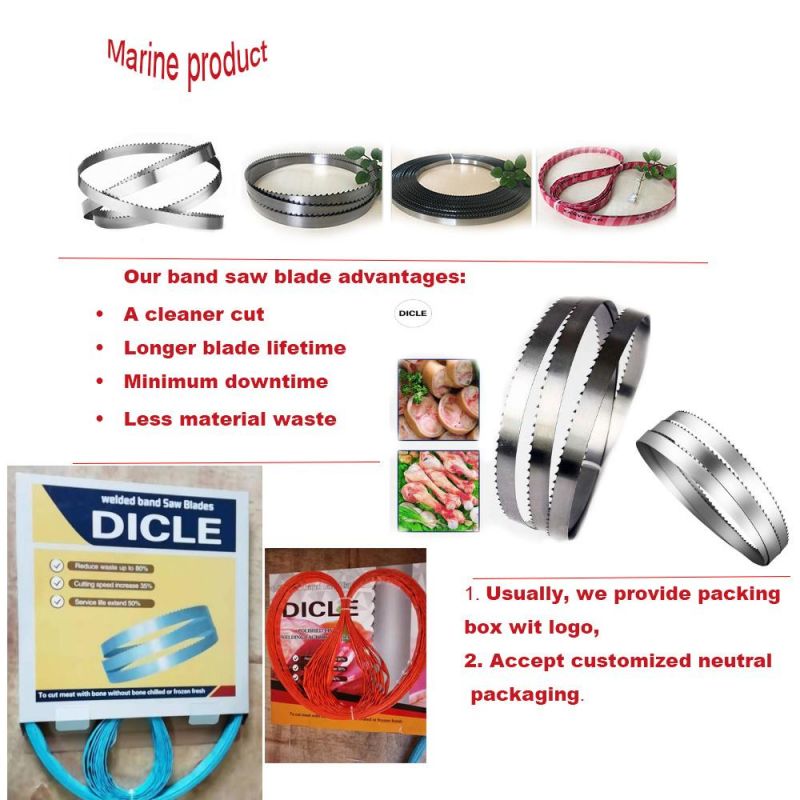 Food Processiong Frozen Beef Meat with Bone Band Saw Blades
