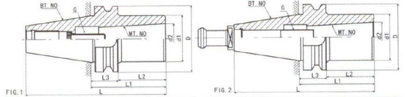 Bt/DIN2080/Jt/Sk/Dat/Cat Tool Holder, Bt40-MTB Morse Taper Adapter