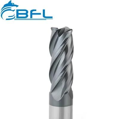 Bfl D12*R0.5/R1*D12*30*75-4f Tungsen Carbide Corner Radius End Mill Tialn Coated in Stock