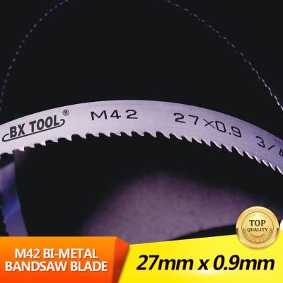 27*0.9mm*2/3tpi M42 HSS Bimetal Bandsaw Blades for Cutting Metal, Stainless Steel