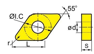 CNC Turning Tools DNMG150408 Tungsten Carbide Inserts For Steel