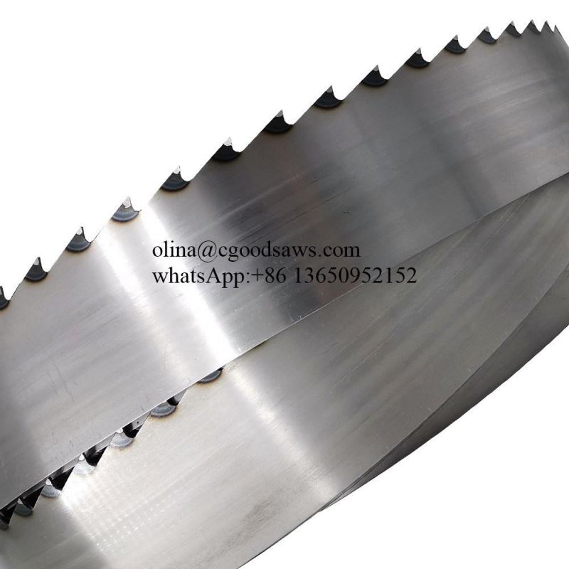 3-1/8" X 19g X 1-1/4" X 18.3" Stellite Tipped Bandsaw Blade for Wood Cutting