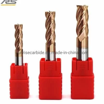 HRC45 Tungsten Carbide 4 Flute Long Length End Mills for Cutting Tools