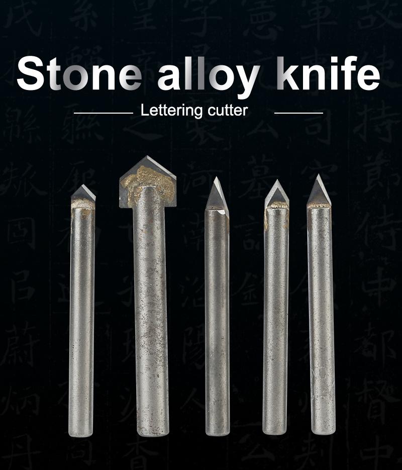 CNC Stone Milling Cutter Marble Blue Stone Carving Knife Ceramic Tile Drilling Alloy Lettering Engraving Machine Tool
