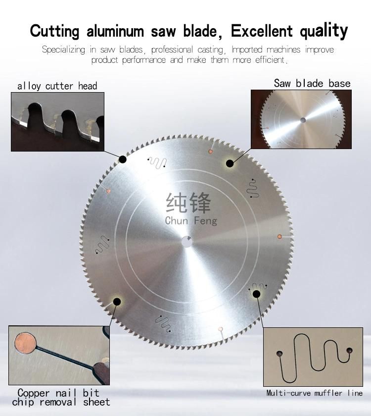 10 Inch 60 Tooth Carbide Aluminum Cutting Saw Blade with High Speed