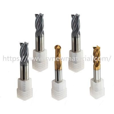 Tungsten Carbide Large Chip Space HRC55 End Mills for Aluminum