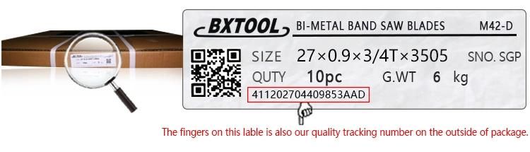 1640*13*0.6mm Bxtool M42 HSS Bimetal Band Saw Blades Cutting Metal Good Quality