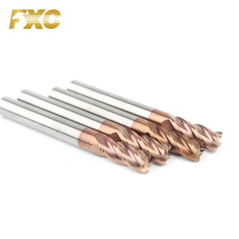CNC Solid Carbide HRC55 Square Flat End Mill for Metal Cutter