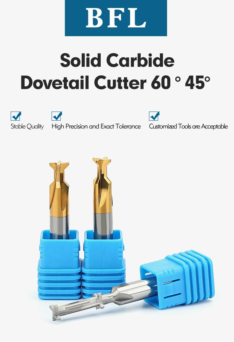 Bfl Carbide Milling Cutter 4 Flutes Dovetail Milling Cutter