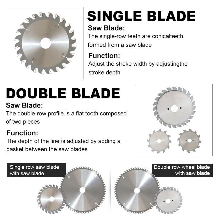 V Groove Shape Round Cutting Blade Wood Saw Blades with No Burr
