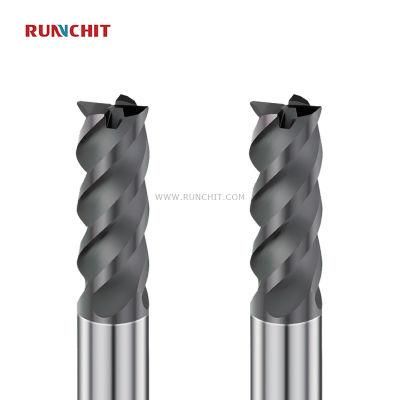 55HRC 4 Flutes Carbide Square End Mill for Mold Industry, Auto Parts, Automation Equipment, Tooling Fixtures (DE0804)