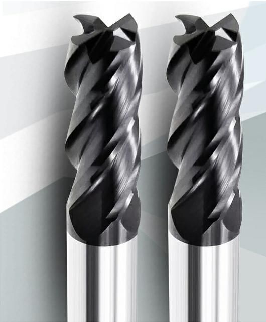 Fresa CNC 45/55/63/65 HRC 2/3/4 Flute Square Flat Ball Nose Corner Radius Milling Cutter Cutting Machine Tool Tungsten Solid CNC Carbide End Mill