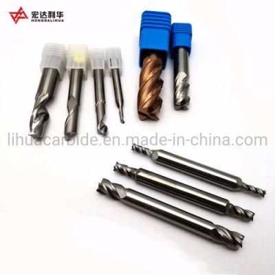Small Diameter CNC End Mill Bits Carbide Ball Nose End Mill Square Flat End Mill for Aluminum Tungsten Carbide Cutting Tools