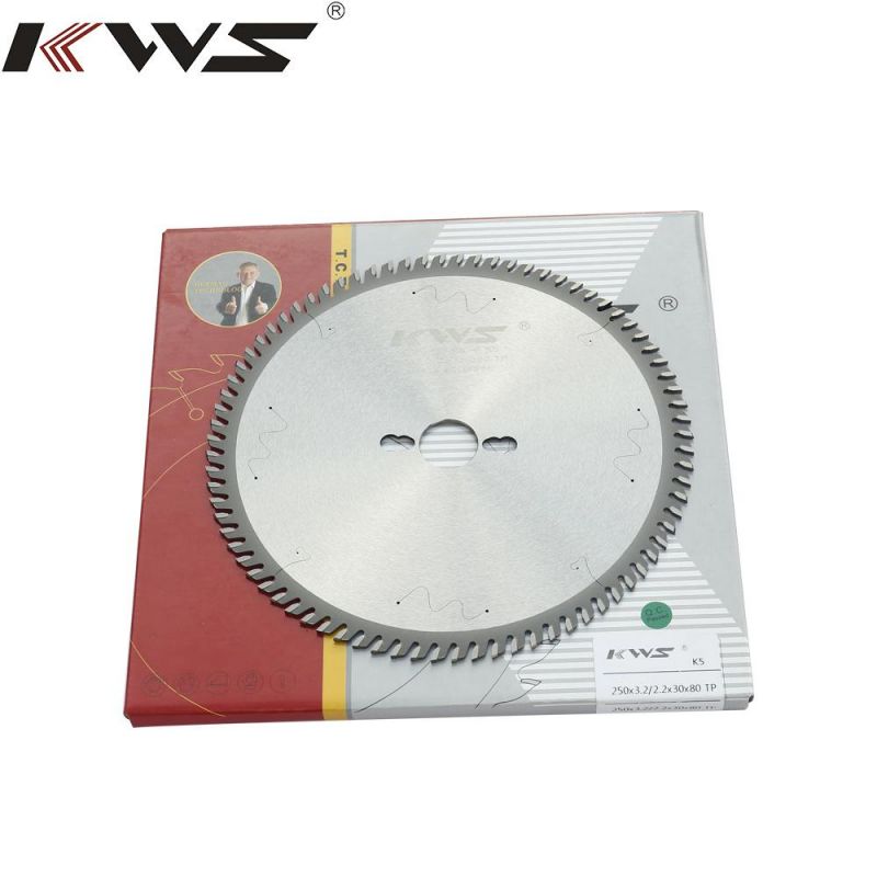 Kws Saw Blade for Cutting Melamine D 250 Z80 Discos PARA Corte De Madera 10′ ′ Hw Saw Blade