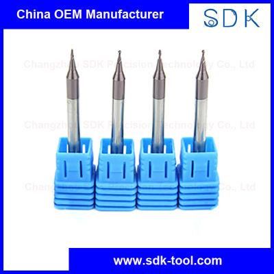 Black Nano Coating Cemented Carbide Micro Ball End Mill for Hardened Steels