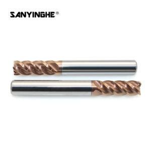 Carbide 4 Flutes Flat End Mill Cutting Tools for Hardness Steel