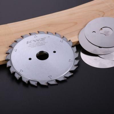 70mm 8+8t Tct Adjustable Scoring Circular Saw Blade for Laminated Panels MDF Chipboard Fireproof Materials