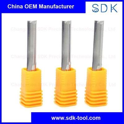 Tungsten Carbide CNC End Mill Double Flutes Straight Bits for Wood