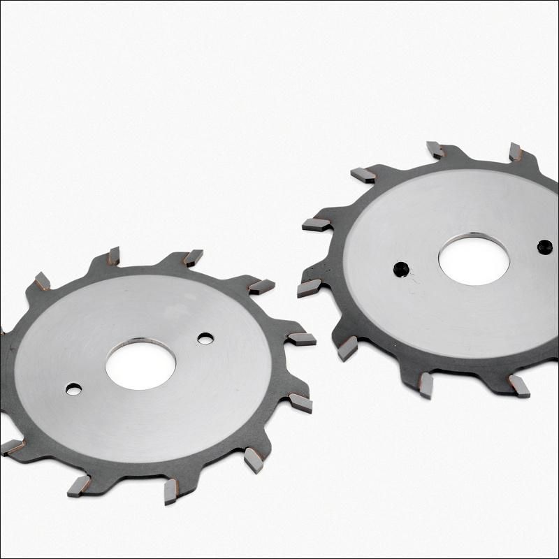 Woodworking Cutting Tools PCD Tipped Conical Scoring Saw Blades for Veneered Boards