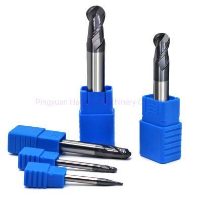 HRC45 Degree Tungsten Steel 2/3/4 Flutes Solid Carbide Ball Nose End Mill for Carbon Steel