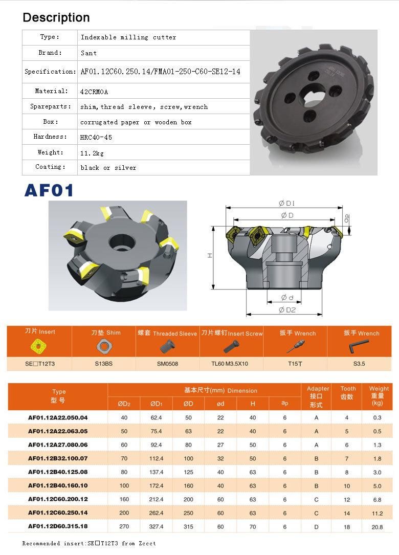 Fine Quality Indexable Face Milling Tool for CNC Lathe Machining
