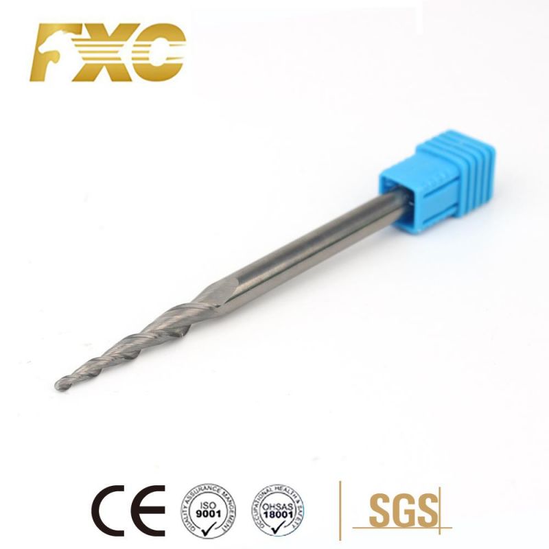 2 Flutes Taper Ball Nose Solid Carbide Milling Cutter